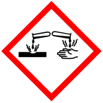 GHS pictogram for corrosive substances